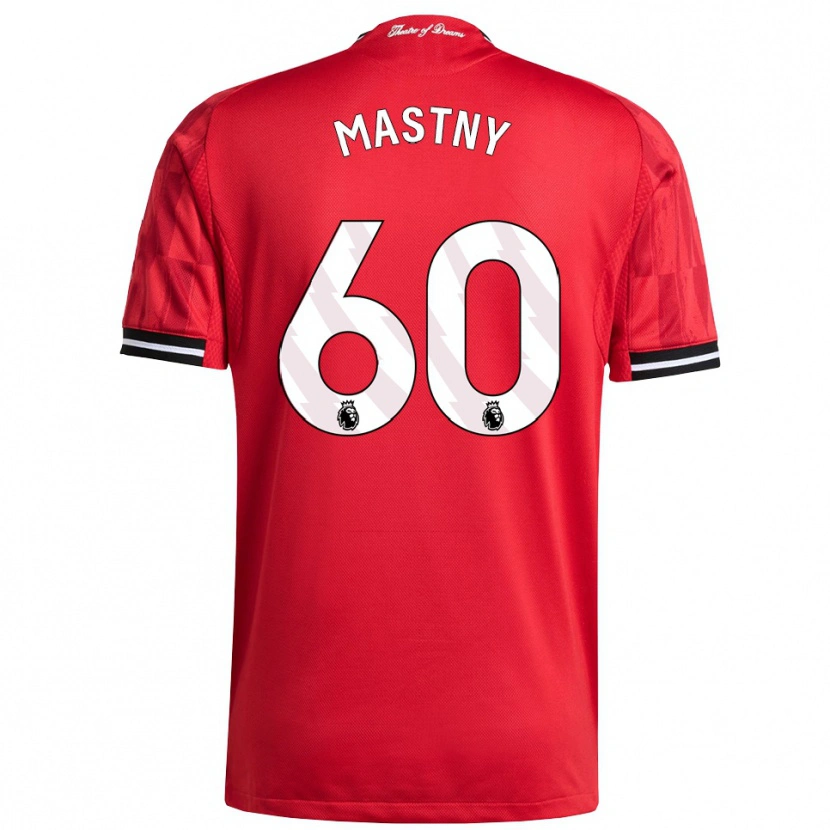 Danxen Dames Ondrej Mastny #60 Rood Zwart Wit Thuisshirt Thuistenue 2025/26 T-Shirt