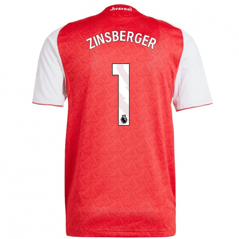 Danxen Dames Manuela Zinsberger #1 Rood Wit Thuisshirt Thuistenue 2025/26 T-Shirt