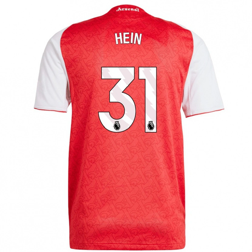 Danxen Dames Karl Hein #31 Rood Wit Thuisshirt Thuistenue 2025/26 T-Shirt