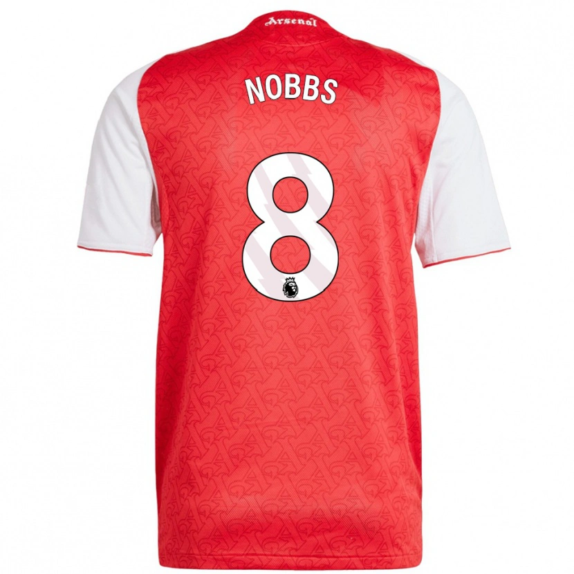 Danxen Dames Nobbs #8 Rood Wit Thuisshirt Thuistenue 2025/26 T-Shirt