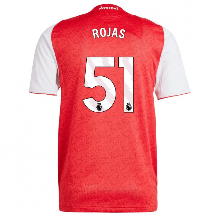 Danxen Dames Alexéi Rojas #51 Rood Wit Thuisshirt Thuistenue 2025/26 T-Shirt