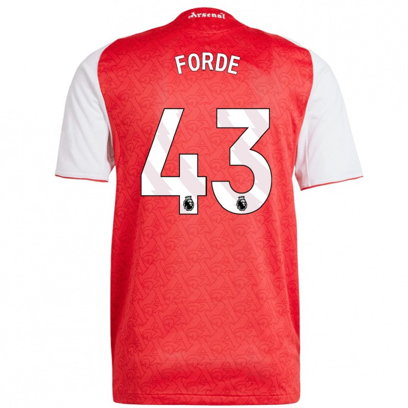 Danxen Dames Romari Forde #43 Rood Wit Thuisshirt Thuistenue 2025/26 T-Shirt
