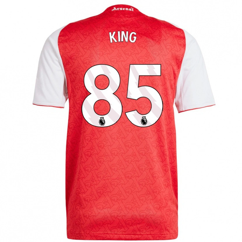 Danxen Dames Josiah King #85 Rood Wit Thuisshirt Thuistenue 2025/26 T-Shirt