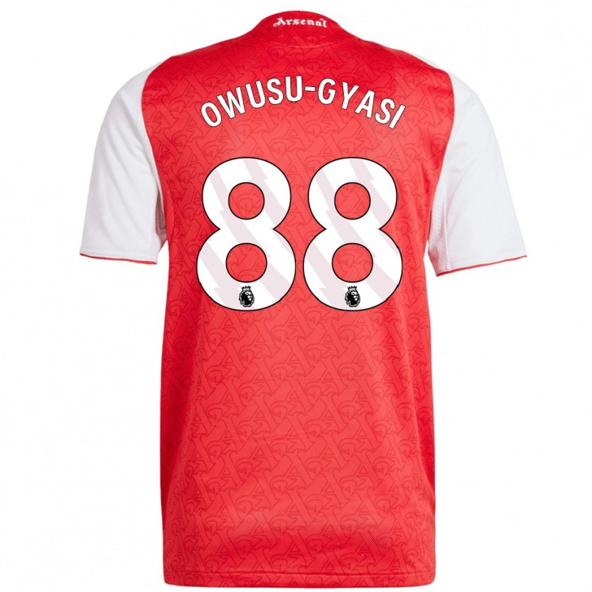 Danxen Dames Abraham Owusu-Gyasi #88 Rood Wit Thuisshirt Thuistenue 2025/26 T-Shirt