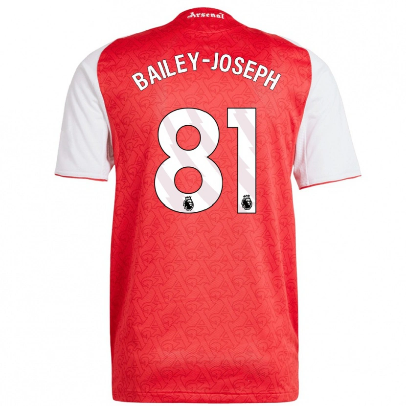 Danxen Dames Brando Bailey-Joseph #81 Rood Wit Thuisshirt Thuistenue 2025/26 T-Shirt