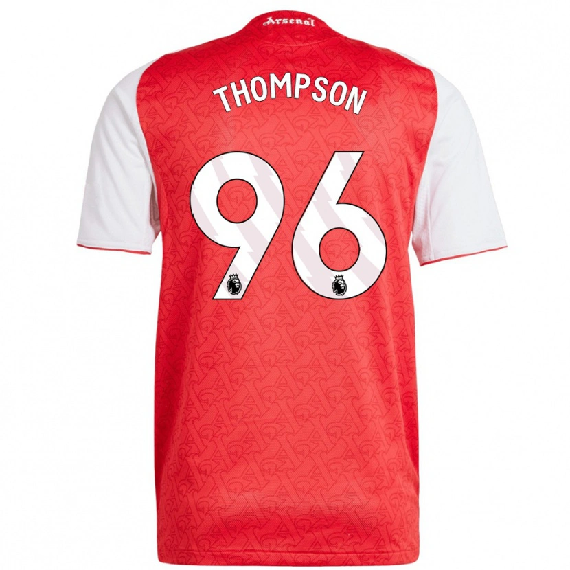 Danxen Dames Kyran Thompson #96 Rood Wit Thuisshirt Thuistenue 2025/26 T-Shirt