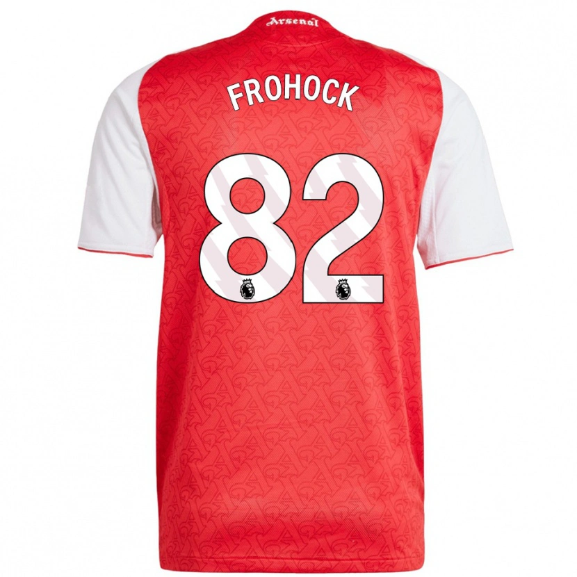 Danxen Dames Marley Frohock #82 Rood Wit Thuisshirt Thuistenue 2025/26 T-Shirt