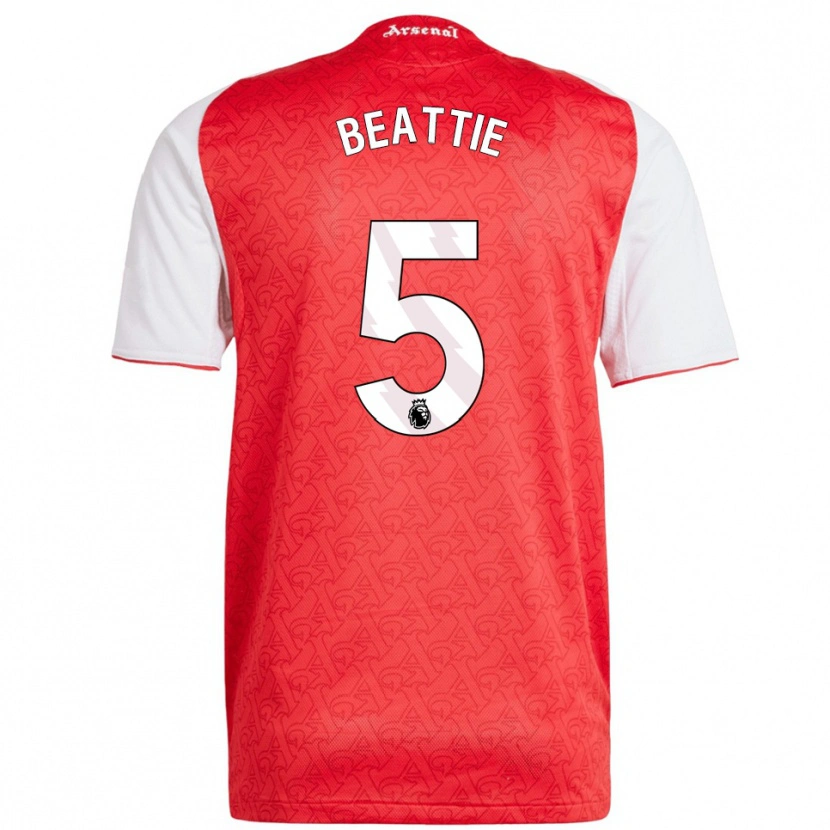 Danxen Dames Jen Beattie #5 Rood Wit Thuisshirt Thuistenue 2025/26 T-Shirt