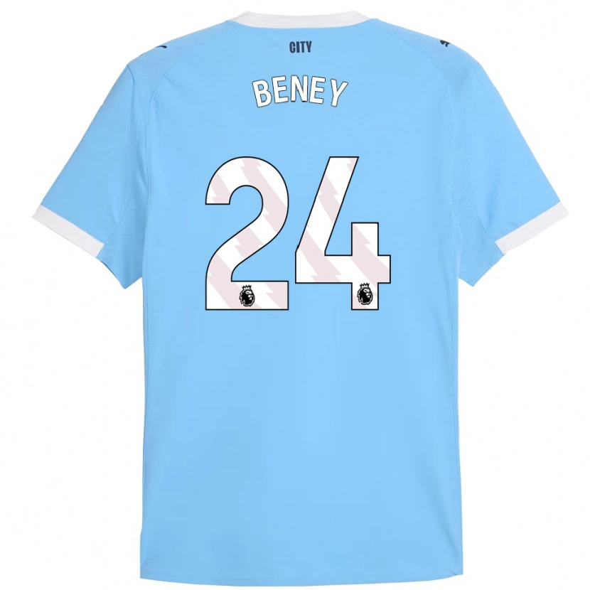 Danxen Dames Iman Beney #24 Hemelsblauw Wit Thuisshirt Thuistenue 2025/26 T-Shirt