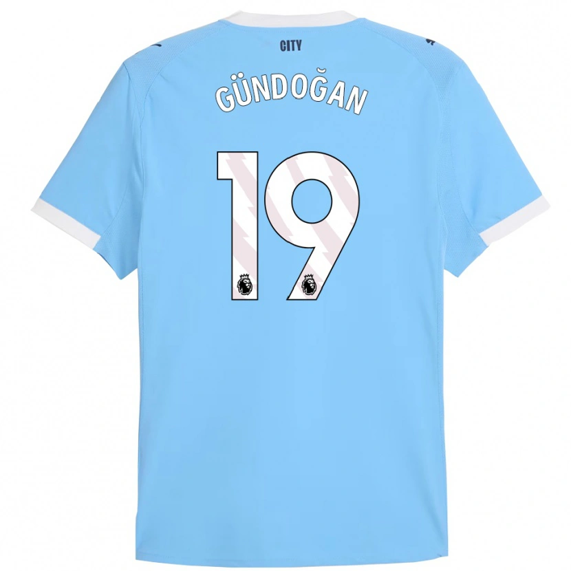 Danxen Dames İlkay Gündoğan #19 Hemelsblauw Wit Thuisshirt Thuistenue 2025/26 T-Shirt