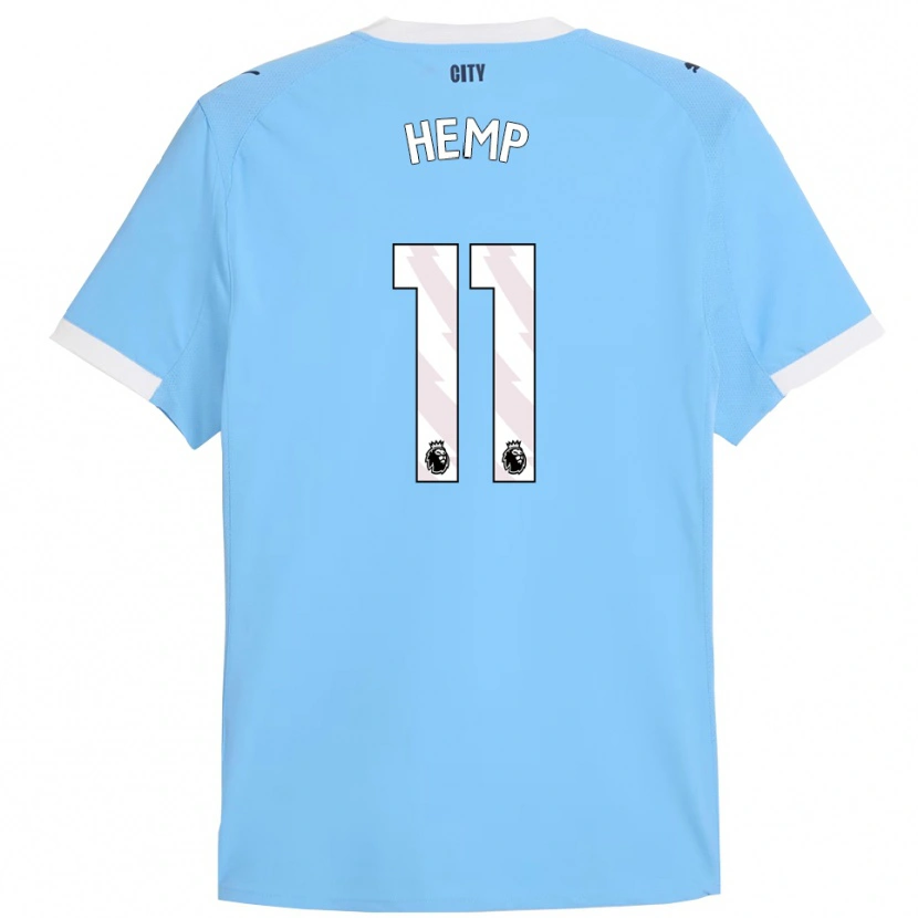 Danxen Dames Lauren Hemp #11 Hemelsblauw Wit Thuisshirt Thuistenue 2025/26 T-Shirt