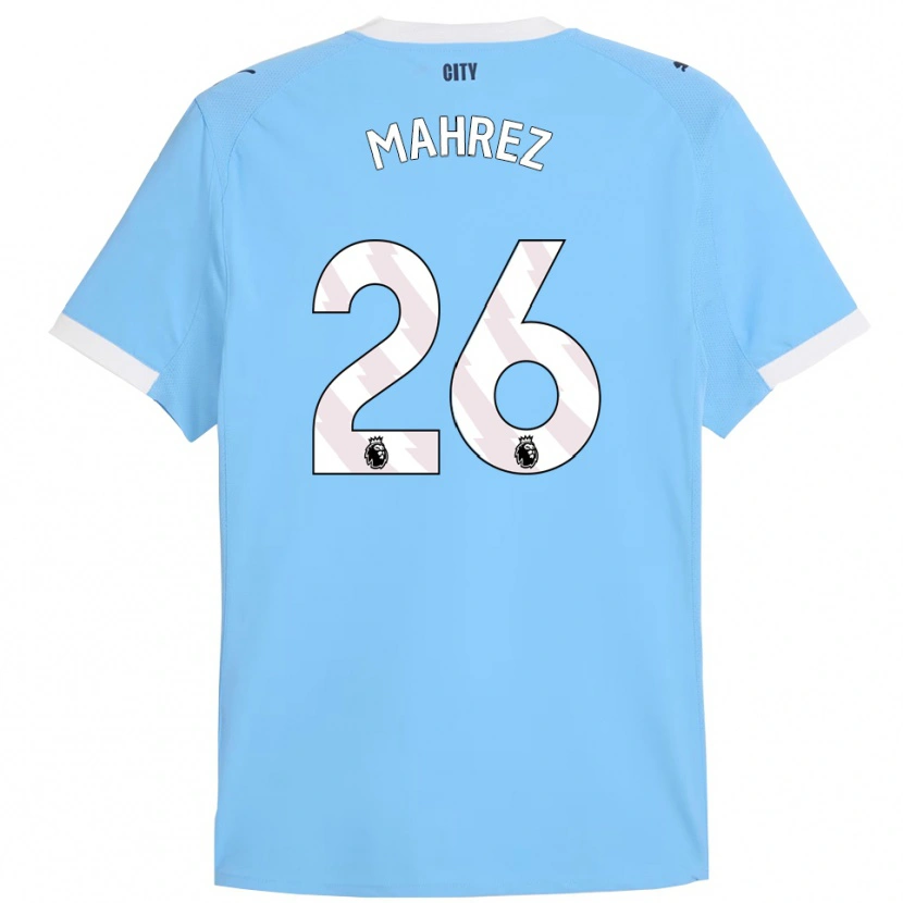 Danxen Dames Riyad Mahrez #26 Hemelsblauw Wit Thuisshirt Thuistenue 2025/26 T-Shirt