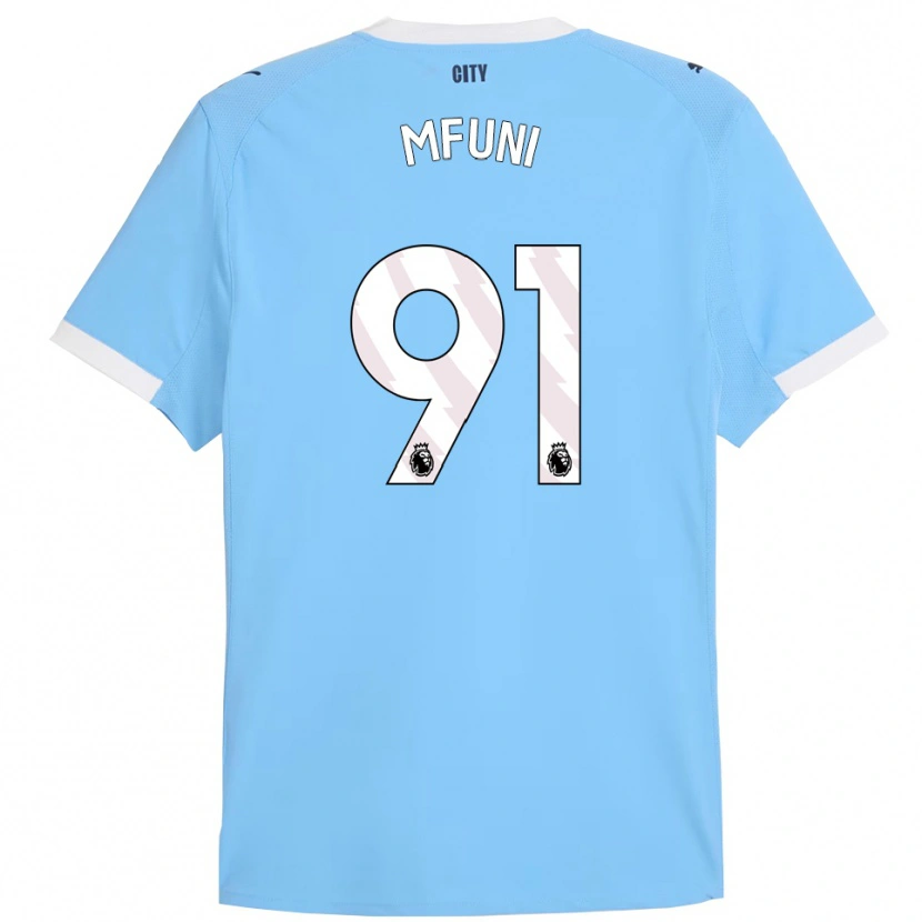 Danxen Dames Stephen Mfuni #91 Hemelsblauw Wit Thuisshirt Thuistenue 2025/26 T-Shirt