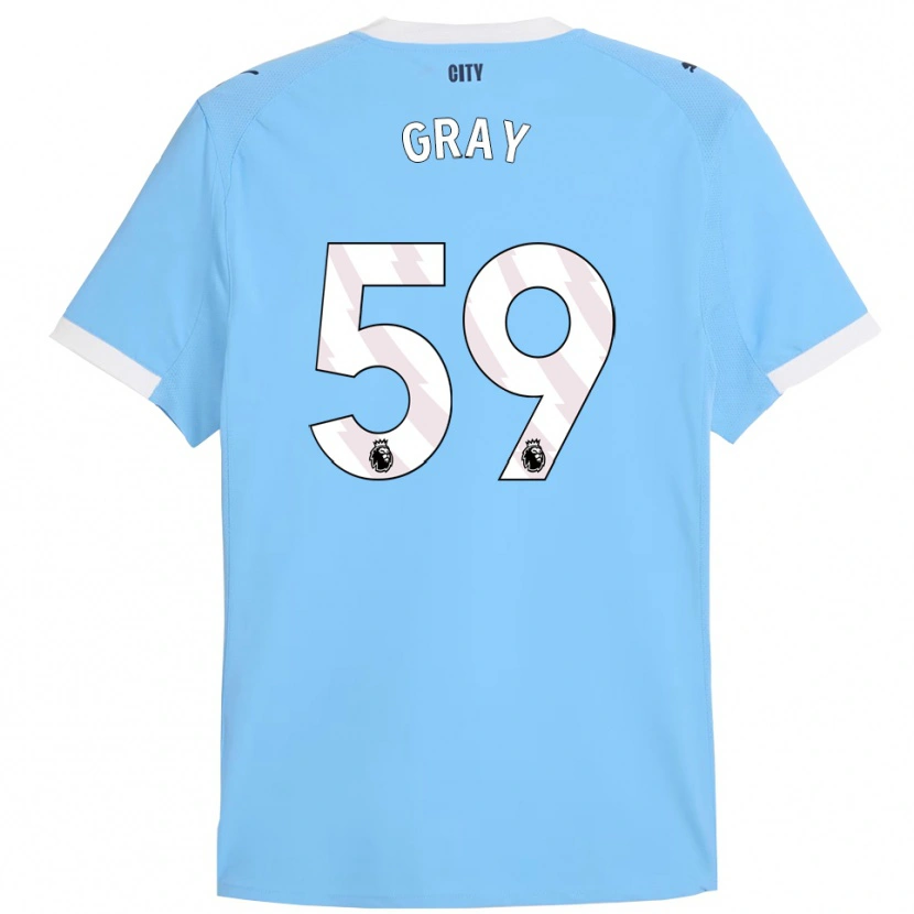 Danxen Dames Charlie Gray #59 Hemelsblauw Wit Thuisshirt Thuistenue 2025/26 T-Shirt