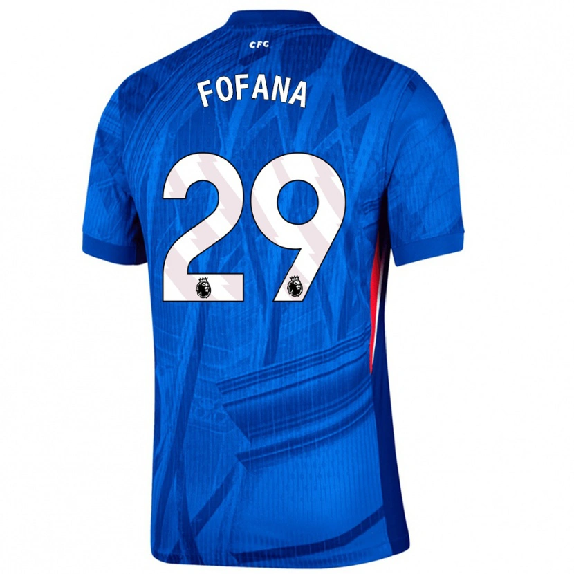 Danxen Dames Wesley Fofana #29 Blauw Wit Thuisshirt Thuistenue 2025/26 T-Shirt