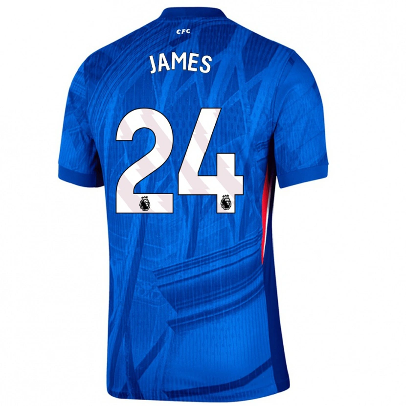 Danxen Dames Reece James #24 Blauw Wit Thuisshirt Thuistenue 2025/26 T-Shirt