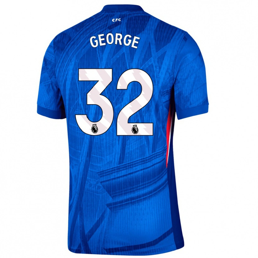 Danxen Dames Tyrique George #32 Blauw Wit Thuisshirt Thuistenue 2025/26 T-Shirt