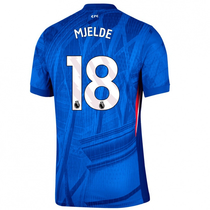 Danxen Dames Maren Mjelde #18 Blauw Wit Thuisshirt Thuistenue 2025/26 T-Shirt