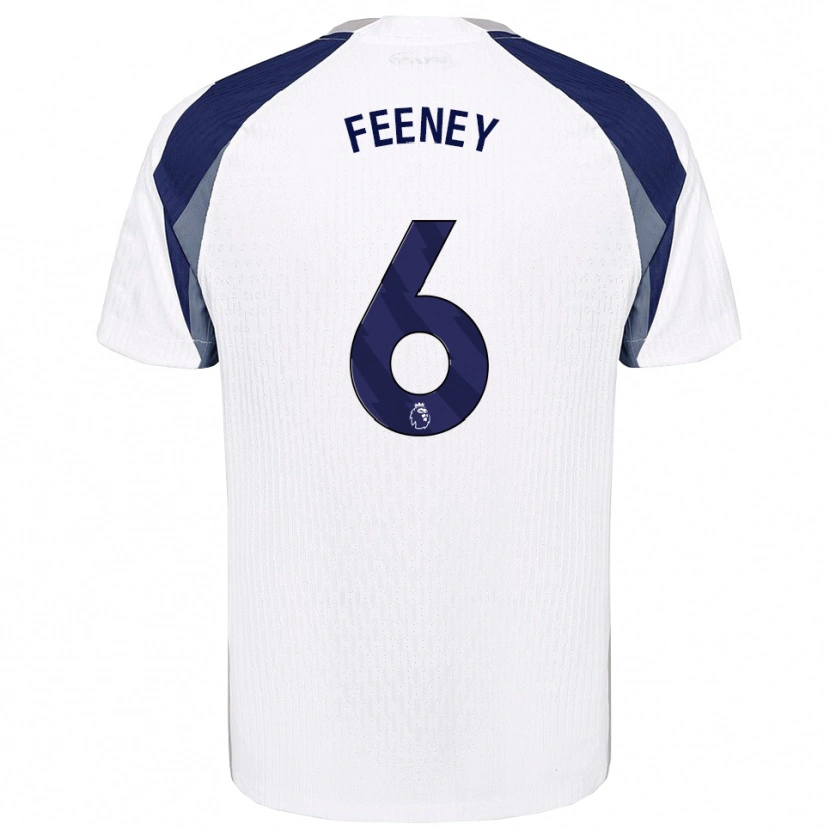 Danxen Dames George Feeney #6 Wit Marineblauw Thuisshirt Thuistenue 2025/26 T-Shirt