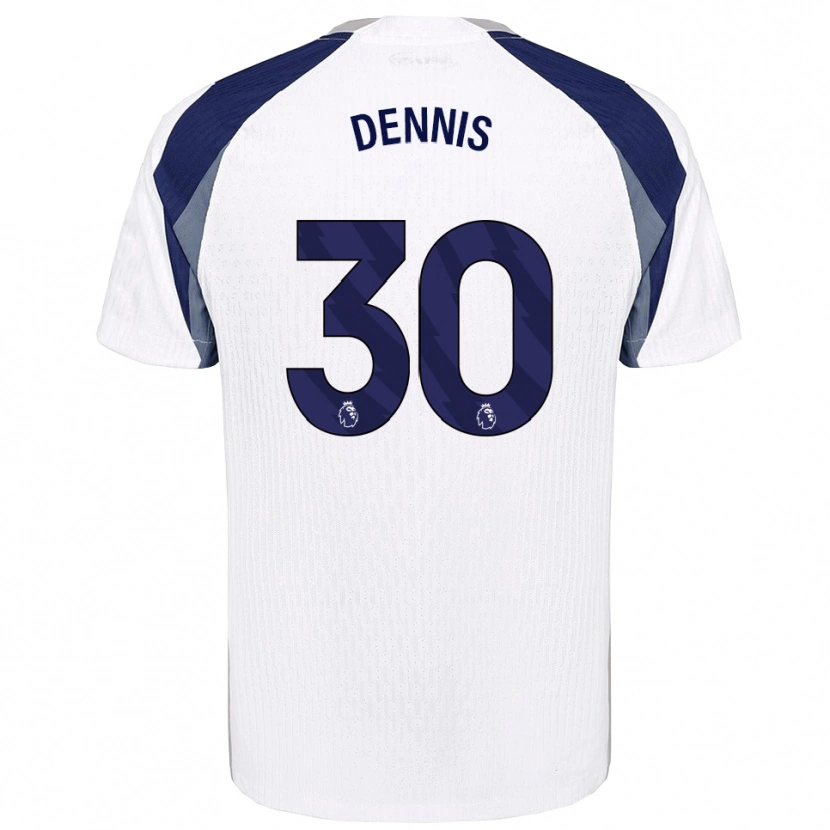Danxen Dames Araya Dennis #30 Wit Marineblauw Thuisshirt Thuistenue 2025/26 T-Shirt