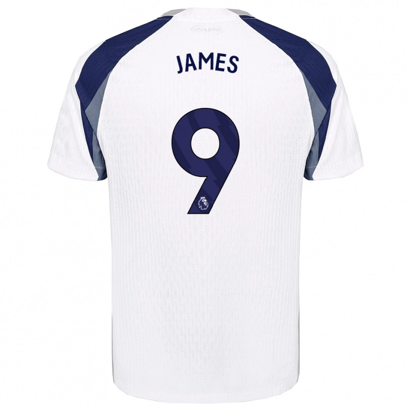 Danxen Dames Herbie James #9 Wit Marineblauw Thuisshirt Thuistenue 2025/26 T-Shirt