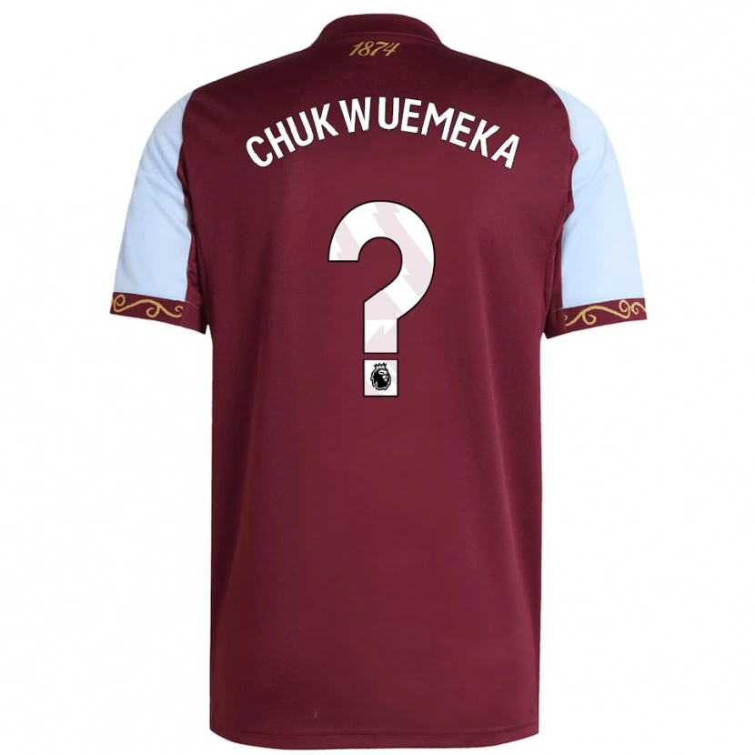 Danxen Dames Caleb Chukwuemeka #0 Bourgondisch Hemelsblauw Thuisshirt Thuistenue 2025/26 T-Shirt