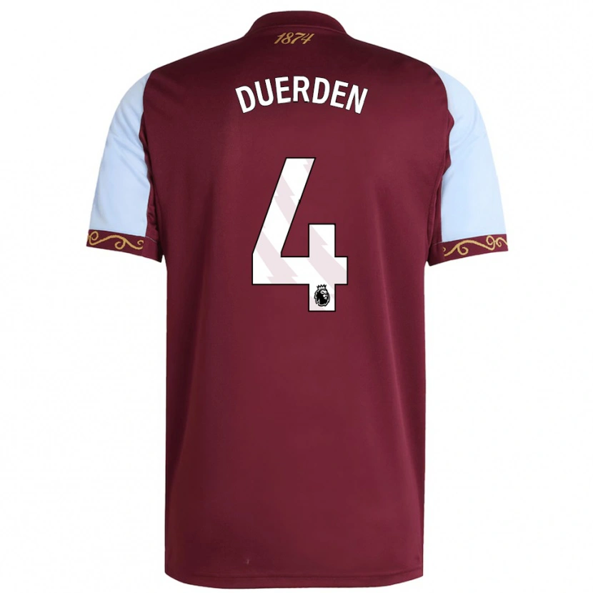 Danxen Dames Archie Duerden #4 Bourgondisch Hemelsblauw Thuisshirt Thuistenue 2025/26 T-Shirt