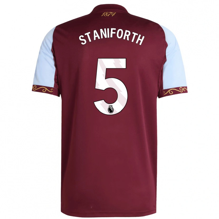 Danxen Dames Lucy Staniforth #5 Bourgondisch Hemelsblauw Thuisshirt Thuistenue 2025/26 T-Shirt