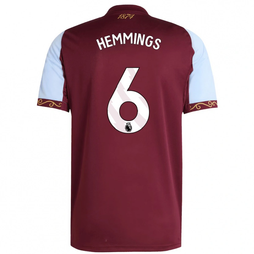 Danxen Dames George Hemmings #6 Bourgondisch Hemelsblauw Thuisshirt Thuistenue 2025/26 T-Shirt