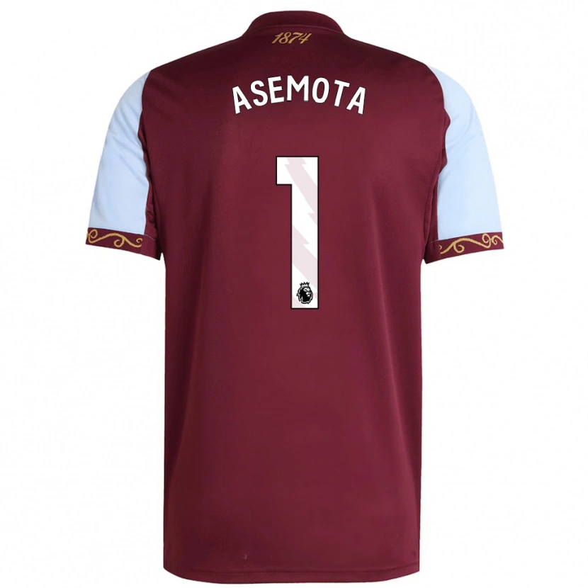Danxen Dames Owen Asemota #1 Bourgondisch Hemelsblauw Thuisshirt Thuistenue 2025/26 T-Shirt