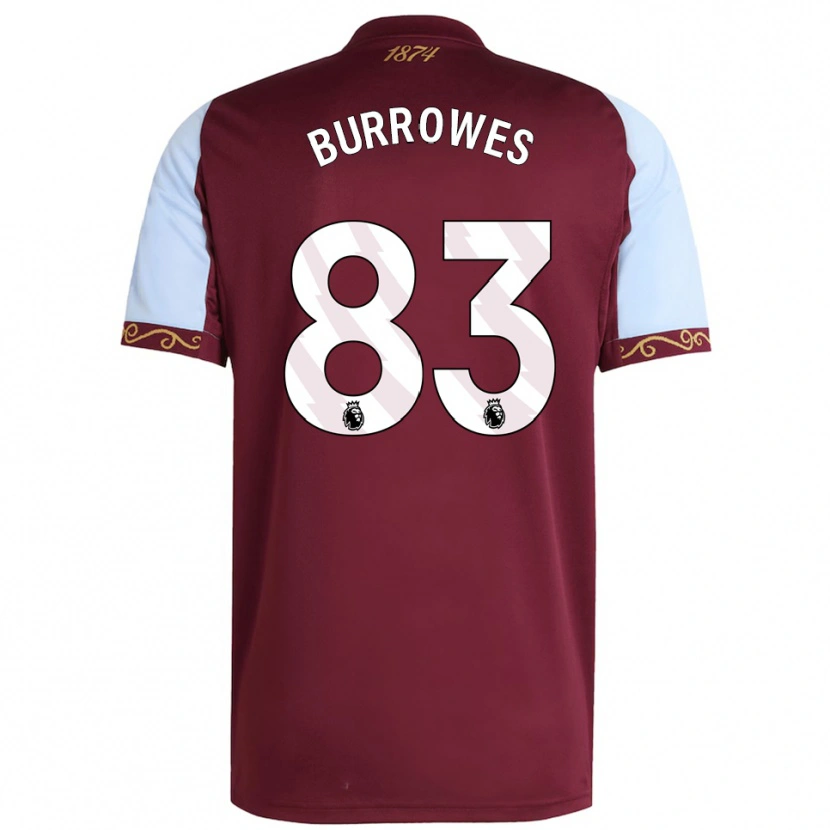 Danxen Dames Bradley Burrowes #83 Bourgondisch Hemelsblauw Thuisshirt Thuistenue 2025/26 T-Shirt