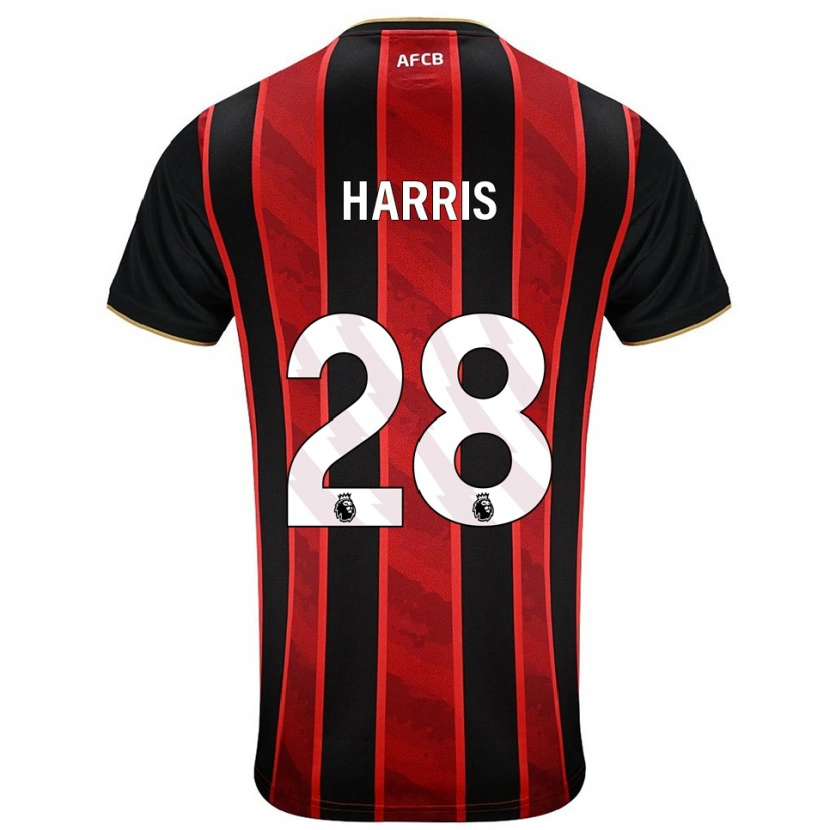 Danxen Dames Charlotte Harris #28 Rood Zwart Thuisshirt Thuistenue 2025/26 T-Shirt