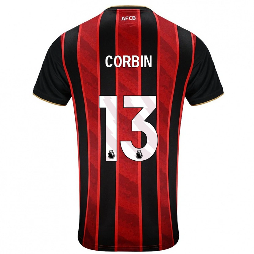 Danxen Dames Helen Corbin #13 Rood Zwart Thuisshirt Thuistenue 2025/26 T-Shirt