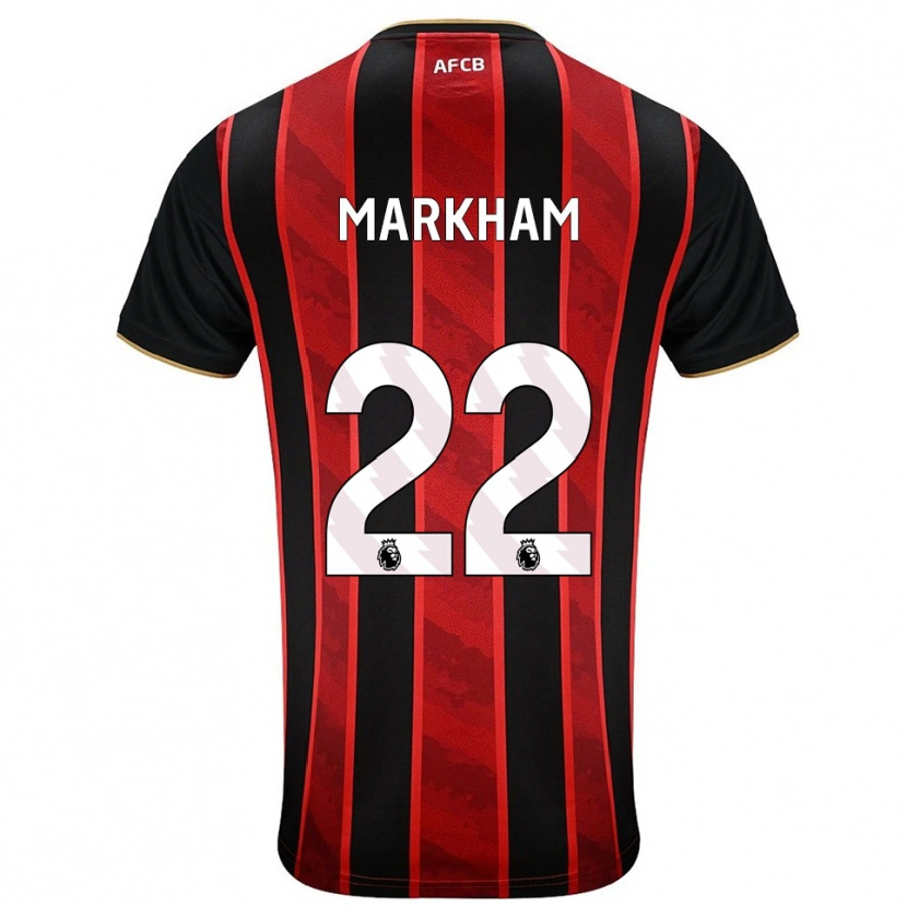 Danxen Dames Jenna Markham #22 Rood Zwart Thuisshirt Thuistenue 2025/26 T-Shirt