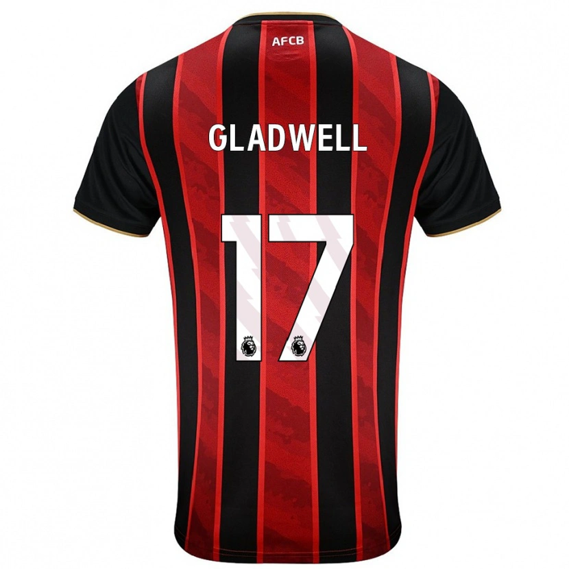 Danxen Dames Molly Gladwell #17 Rood Zwart Thuisshirt Thuistenue 2025/26 T-Shirt