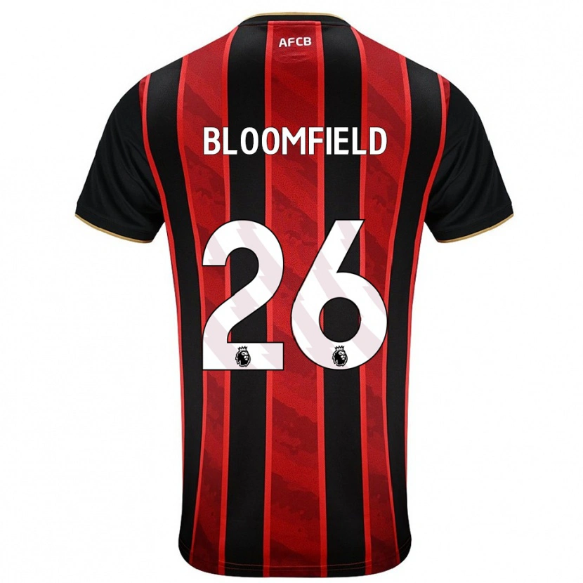 Danxen Dames Erin Bloomfield #26 Rood Zwart Thuisshirt Thuistenue 2025/26 T-Shirt