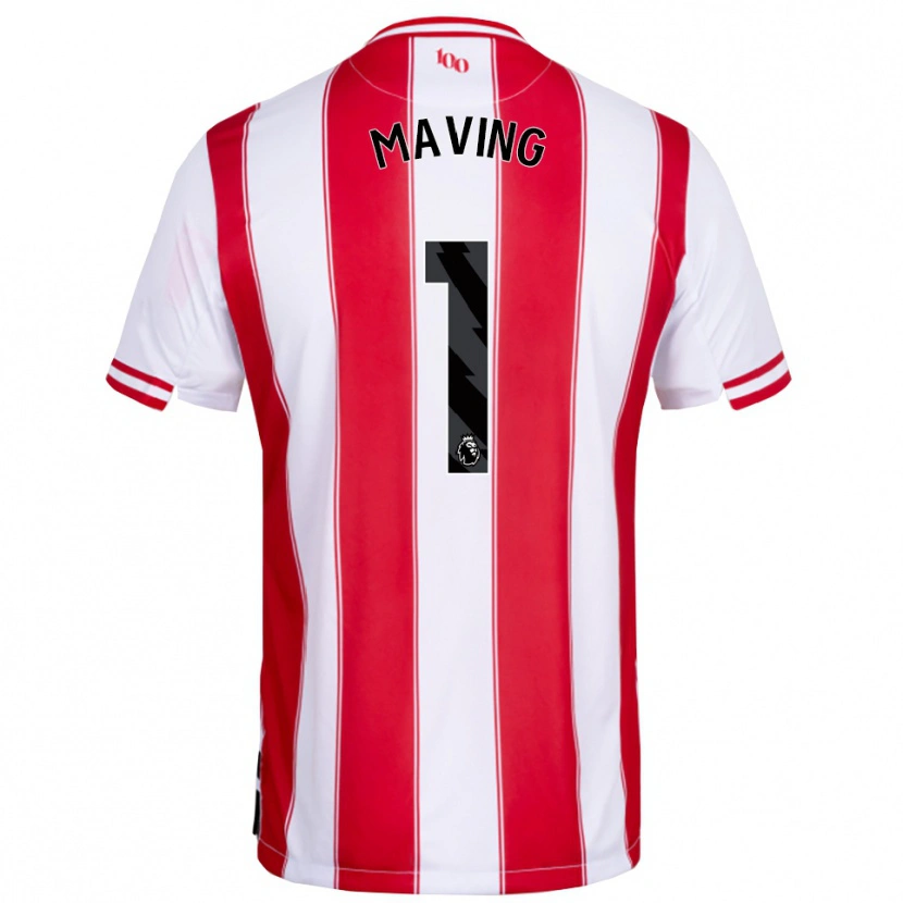 Danxen Dames Emily Maving #1 Rood Wit Thuisshirt Thuistenue 2025/26 T-Shirt