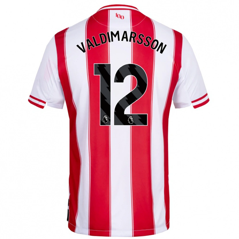 Danxen Dames Hákon Rafn Valdimarsson #12 Rood Wit Thuisshirt Thuistenue 2025/26 T-Shirt
