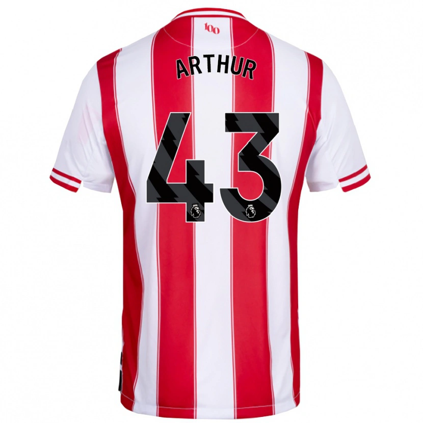 Danxen Dames Benjamin Arthur #43 Rood Wit Thuisshirt Thuistenue 2025/26 T-Shirt