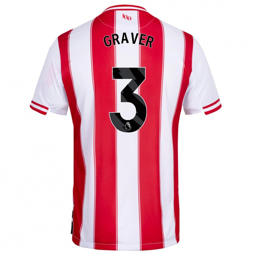 Danxen Dames Regan Graver #3 Rood Wit Thuisshirt Thuistenue 2025/26 T-Shirt