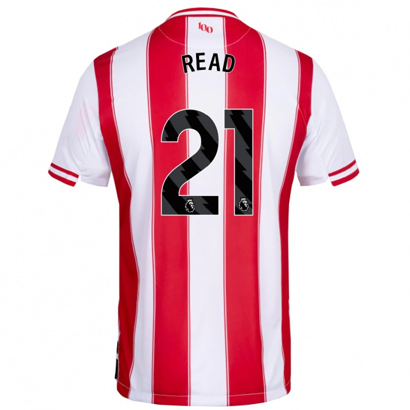 Danxen Dames Samantha Read #21 Rood Wit Thuisshirt Thuistenue 2025/26 T-Shirt