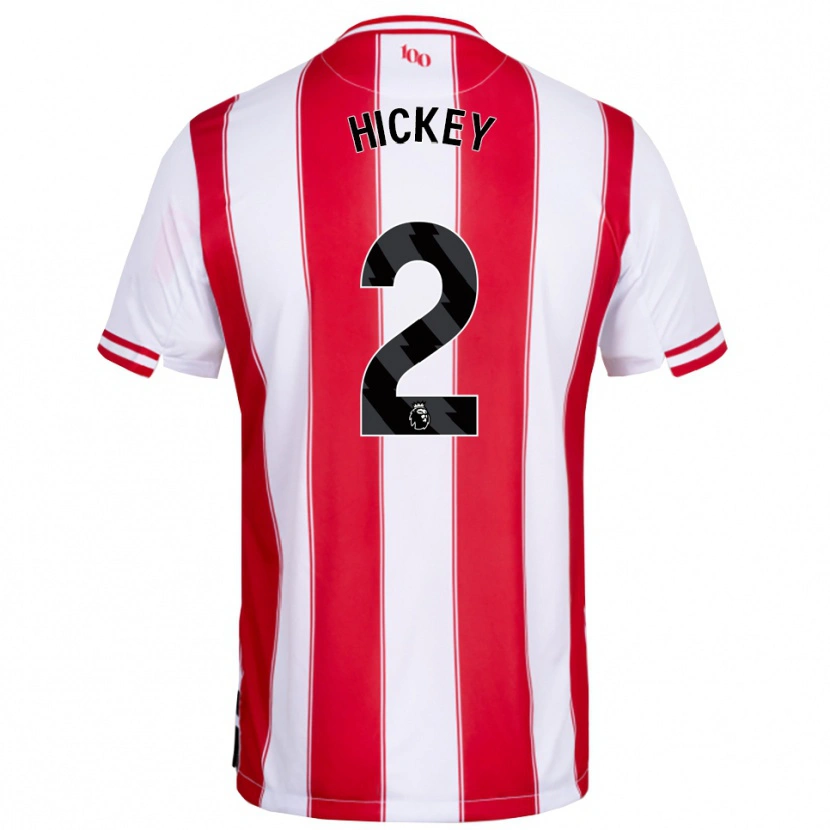 Danxen Dames Aaron Hickey #2 Rood Wit Thuisshirt Thuistenue 2025/26 T-Shirt