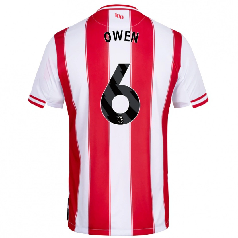 Danxen Dames Riley Owen #6 Rood Wit Thuisshirt Thuistenue 2025/26 T-Shirt