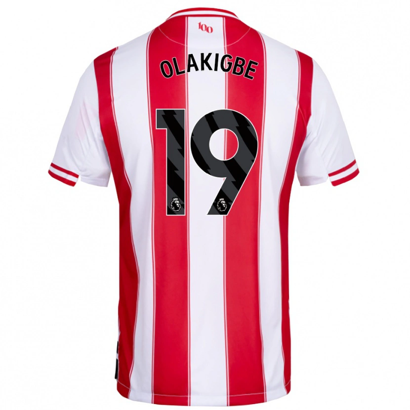 Danxen Dames Michael Olakigbe #19 Rood Wit Thuisshirt Thuistenue 2025/26 T-Shirt