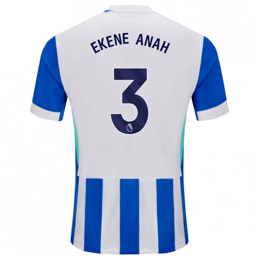 Danxen Dames Cristiano Ekene Anah #3 Blauw Wit Thuisshirt Thuistenue 2025/26 T-Shirt