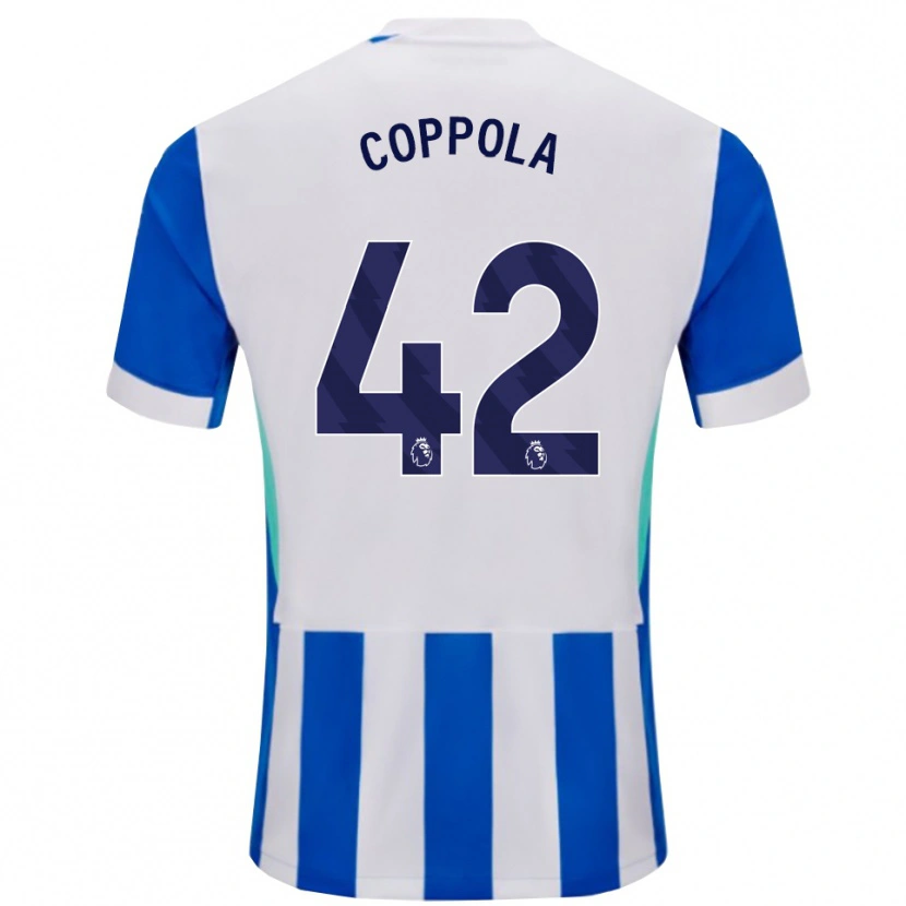 Danxen Dames Diego Coppola #42 Blauw Wit Thuisshirt Thuistenue 2025/26 T-Shirt