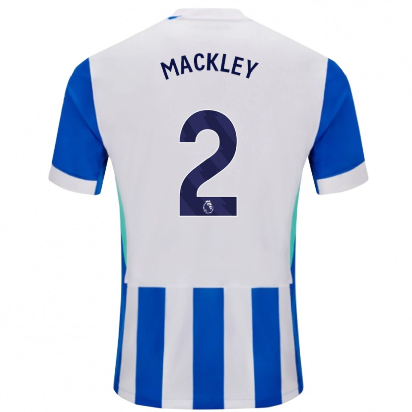 Danxen Dames Callum Mackley #2 Blauw Wit Thuisshirt Thuistenue 2025/26 T-Shirt