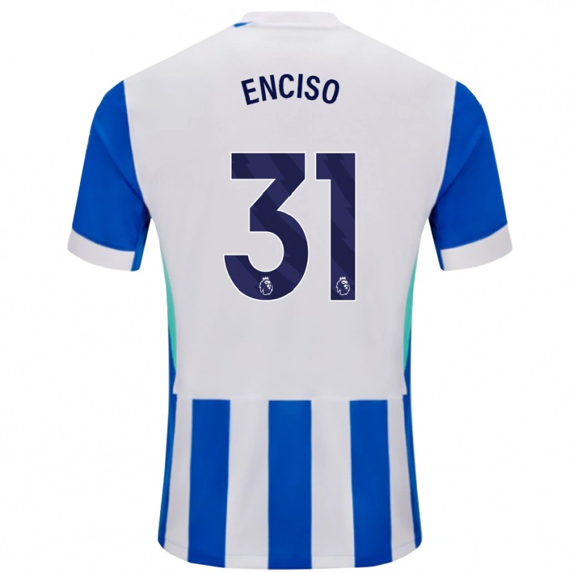 Danxen Dames Julio Enciso #31 Blauw Wit Thuisshirt Thuistenue 2025/26 T-Shirt
