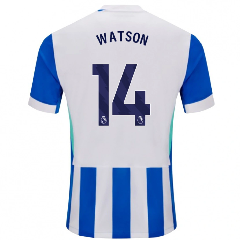 Danxen Dames Tom Watson #14 Blauw Wit Thuisshirt Thuistenue 2025/26 T-Shirt