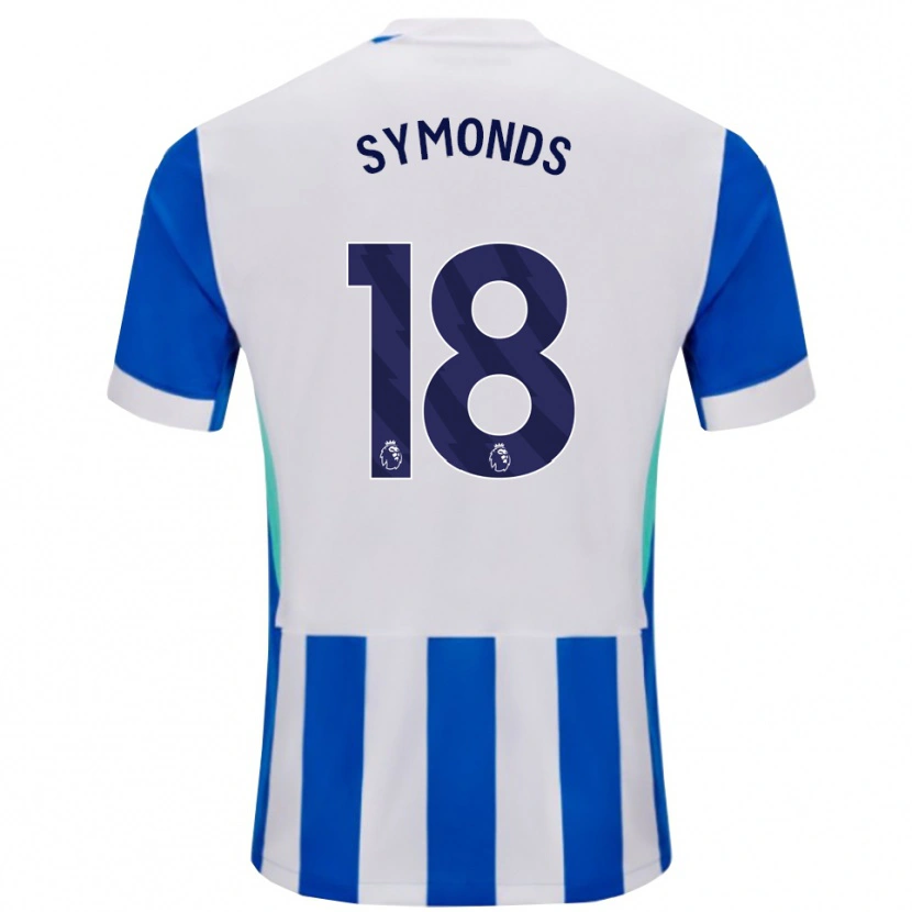 Danxen Dames Maisie Symonds #18 Blauw Wit Thuisshirt Thuistenue 2025/26 T-Shirt